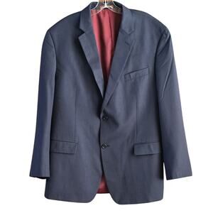 Michael Kors Mens Classic fit Sport Coat Blazer 46 R Blue Pinstripes